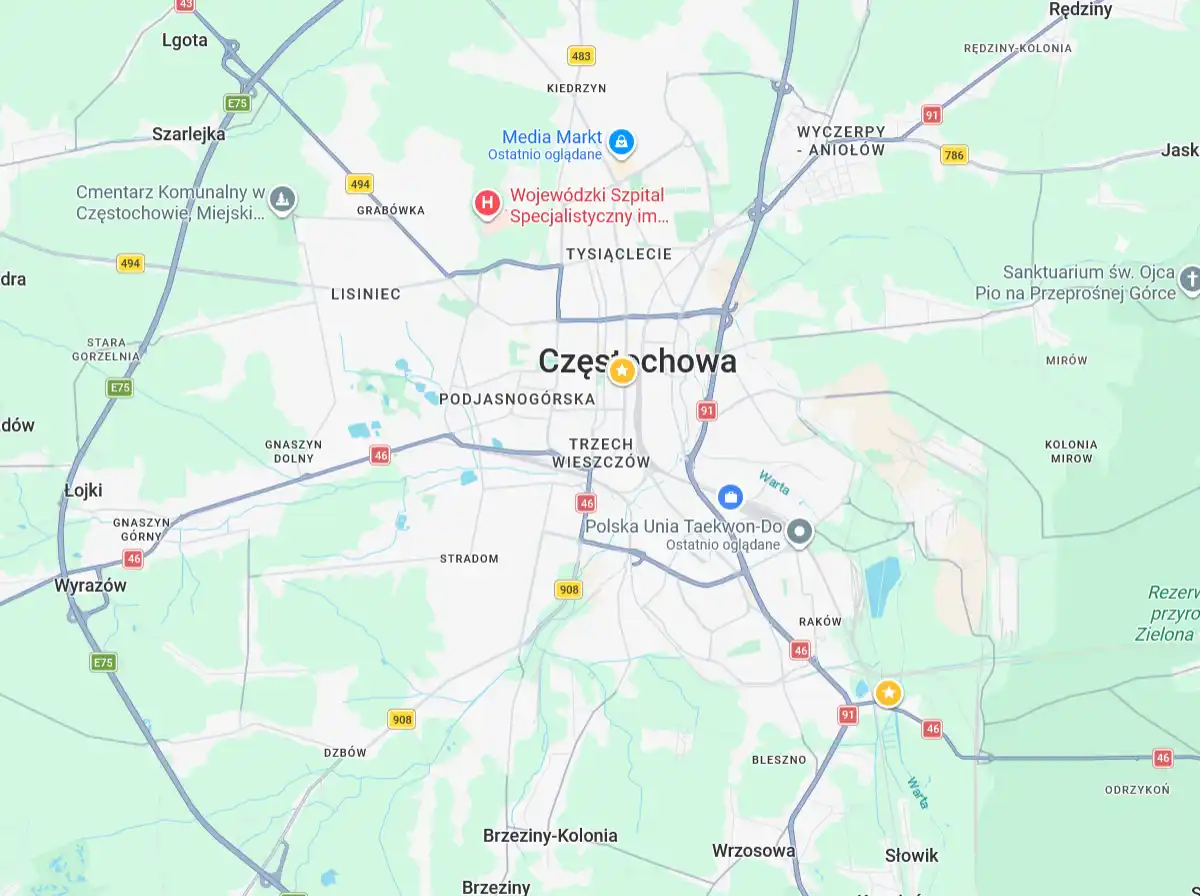 Częstochowa Map